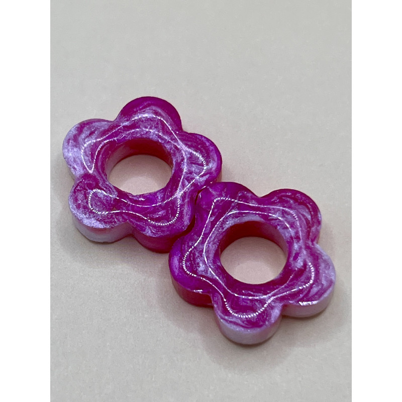 Les Poppy Rose fushia marbré Les Poppy Rose fushia marbré