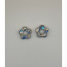 Les Poppy Bleu et doré