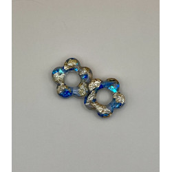 Les Poppy Bleu et doré