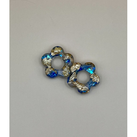 Les Poppy Bleu et doré